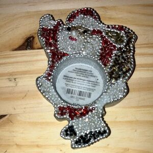 Pier 1 Multi-Color Beaded Santa Tea Light Holder New 4” X 3”